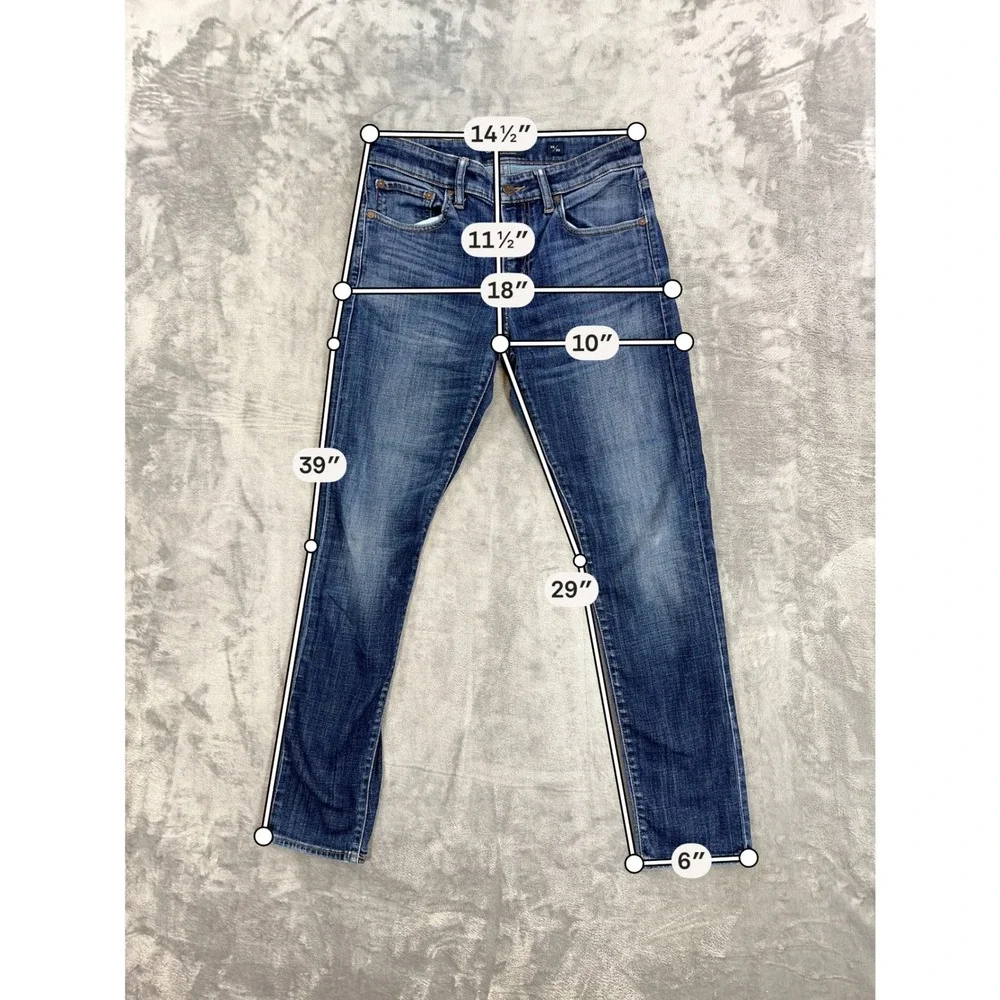 Lucky Brand Coolmax 110 Slim Straight Jeans Men's Size 29x30 Blue Dark Wash
